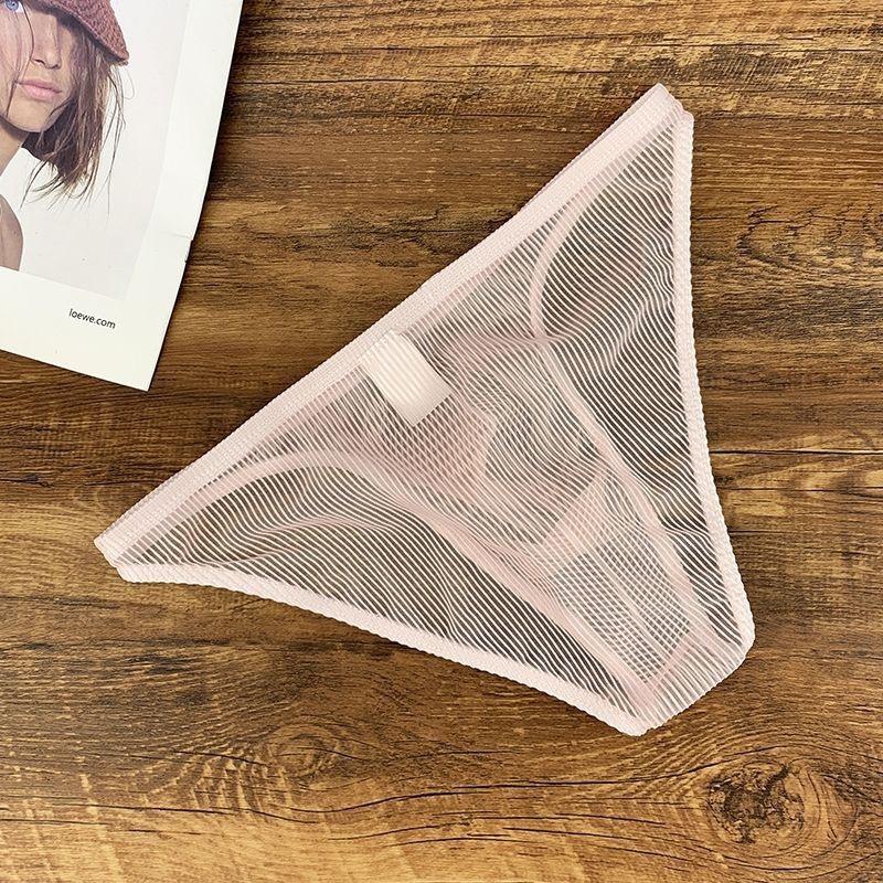 Striped transparent sexy briefs