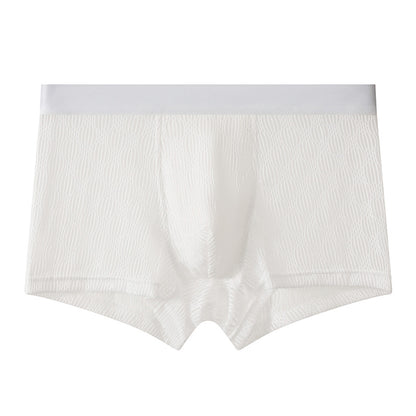 Water Wave Jacquard Wide Waist Mid-Rise Men's Boxer Briefs