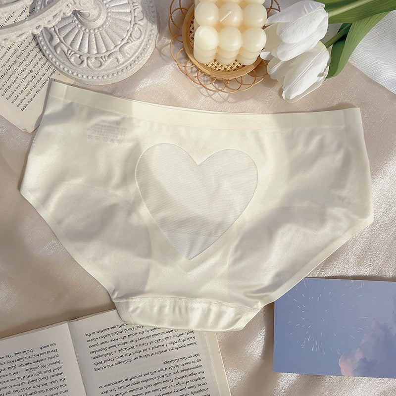 ZD Cut-Out Heart Ice Silk Briefs