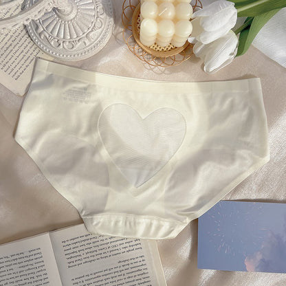 ZD Cut-Out Heart Ice Silk Briefs