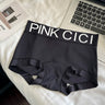 Letter Waistband Seamless Mid-Rise Boyshorts