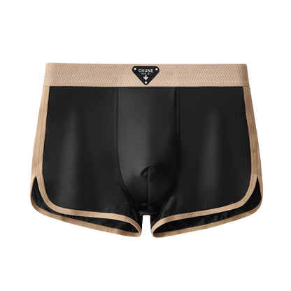 Braided belt Silky satin sports boxers