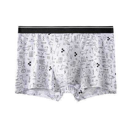 ZD Men's Pictographic Print Boxer Briefs