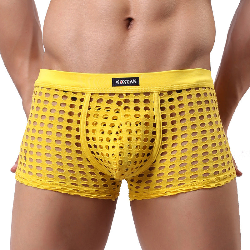 Candy-colored mesh boxer briefs