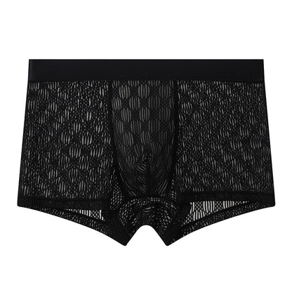 Water Wave Jacquard Wide Waist Mid-Rise Men's Boxer Briefs