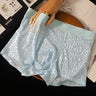Leaf-patterned lace breathable boxer briefs