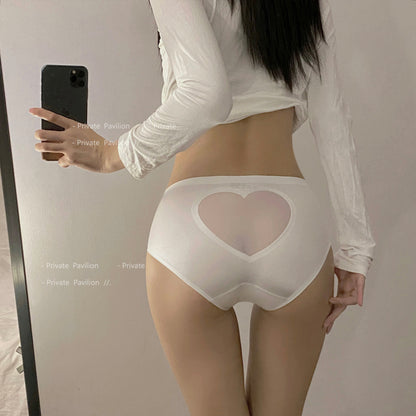 ZD Cut-Out Heart Ice Silk Briefs