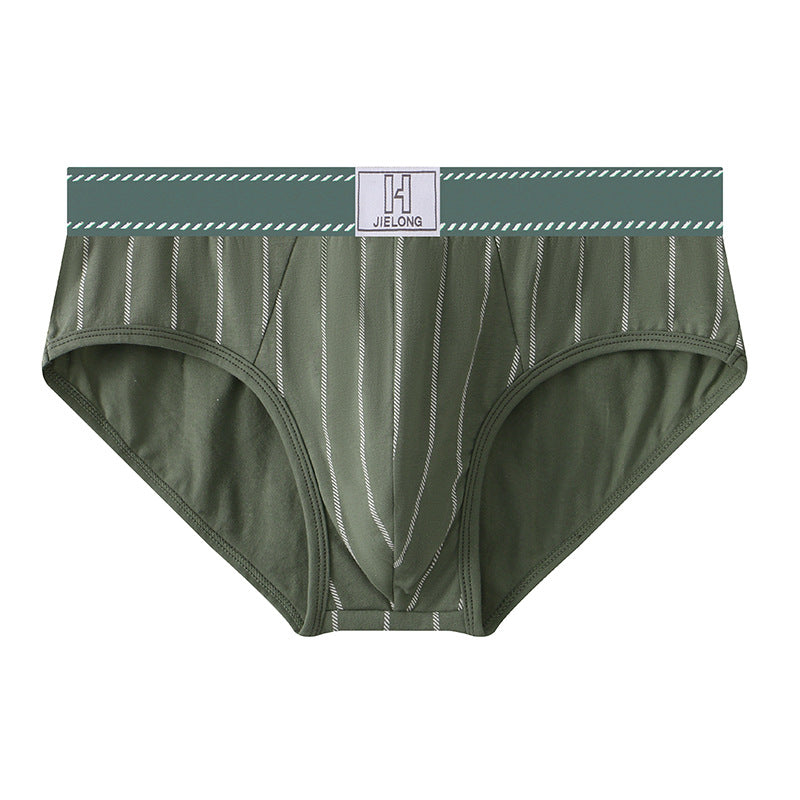 Cotton striped stretch briefs