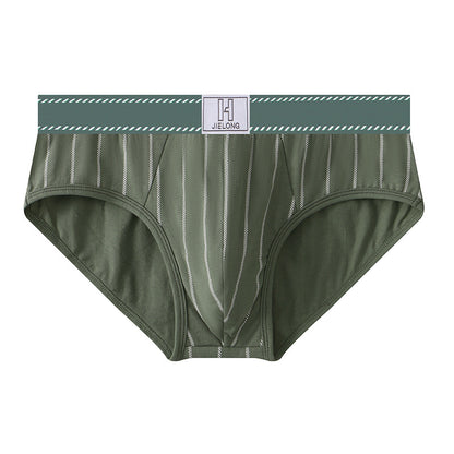 Cotton striped stretch briefs