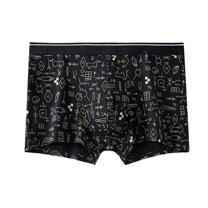 ZD Men's Pictographic Print Boxer Briefs
