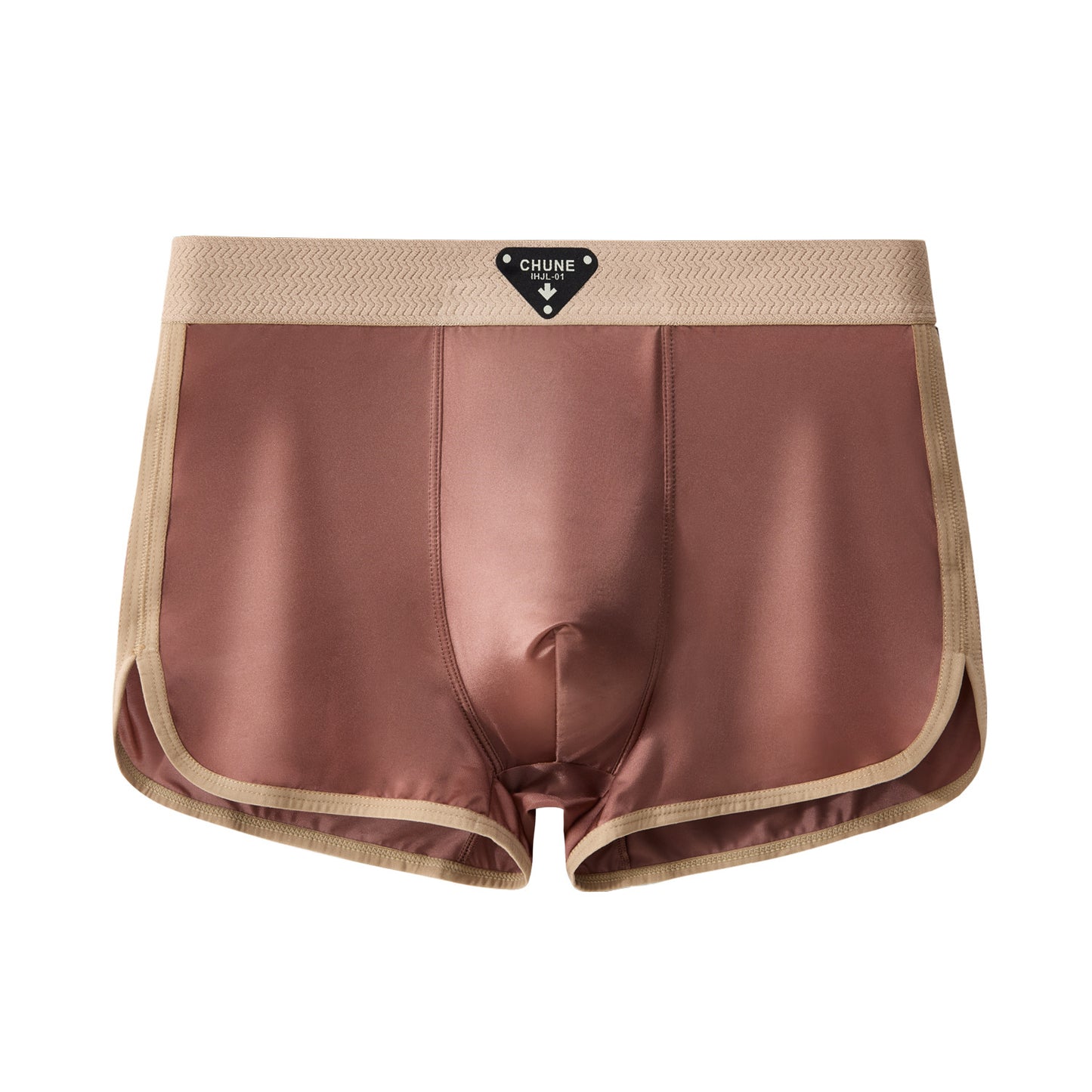 Braided belt Silky satin sports boxers