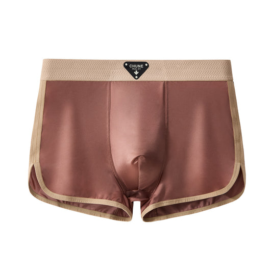 Braided belt Silky satin sports boxers