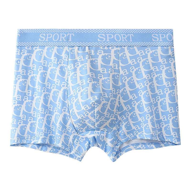 All-Over Repeating Letter Print Sport Waistband Boxer Briefs