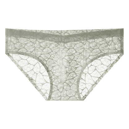 Crack Texture Full Hollow Sheer Low-Rise Briefs