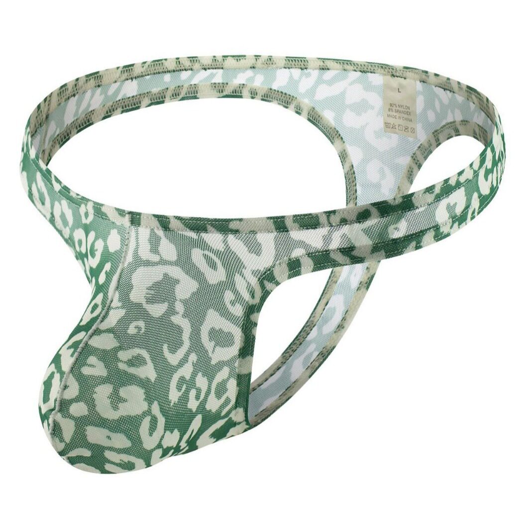 ZD Eye‑Catching Animal‑Print Sexy Men Thong