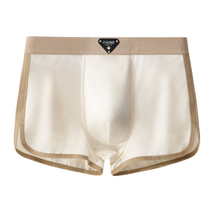 Braided belt Silky satin sports boxers