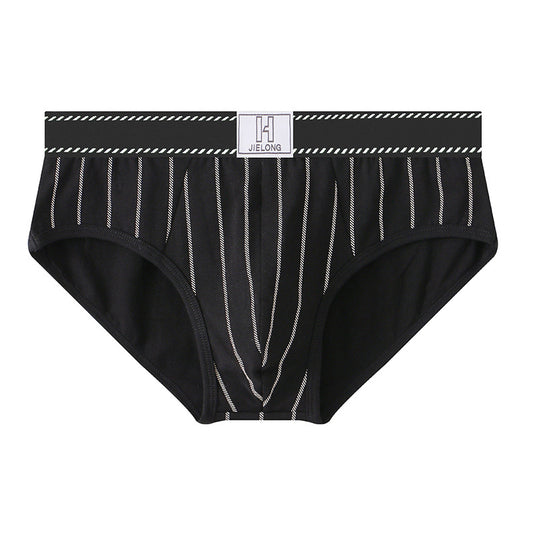 Cotton striped stretch briefs