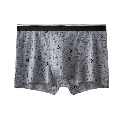 ZD Men's Pictographic Print Boxer Briefs