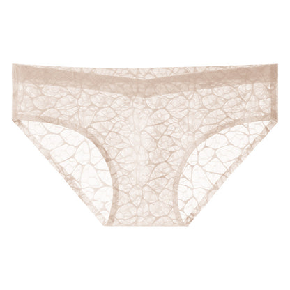 Crack Texture Full Hollow Sheer Low-Rise Briefs