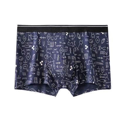 ZD Men's Pictographic Print Boxer Briefs