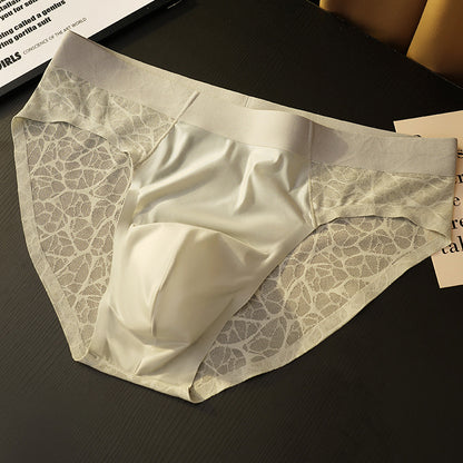Spiderweb-like transparent sexy silky Briefs