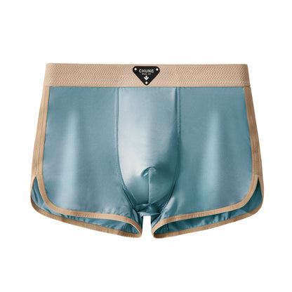 Braided belt Silky satin sports boxers