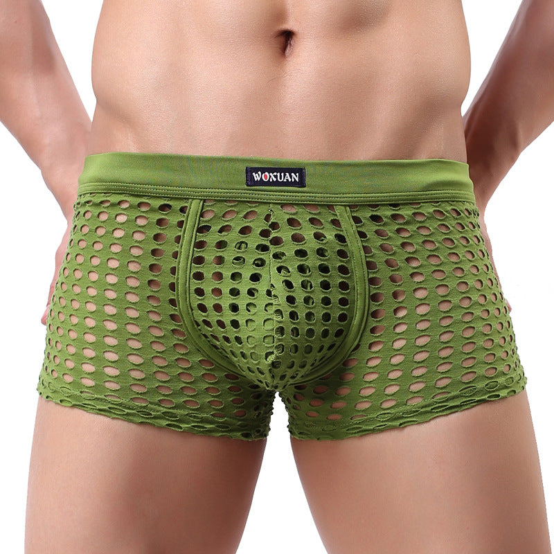 Candy-colored mesh boxer briefs