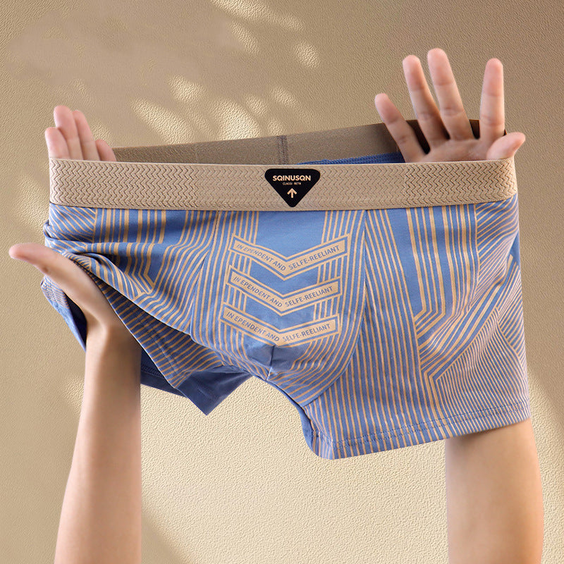 Geometric Print High-Elastic Boxer Briefs