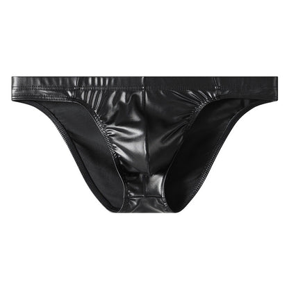 Artificial leather briefs