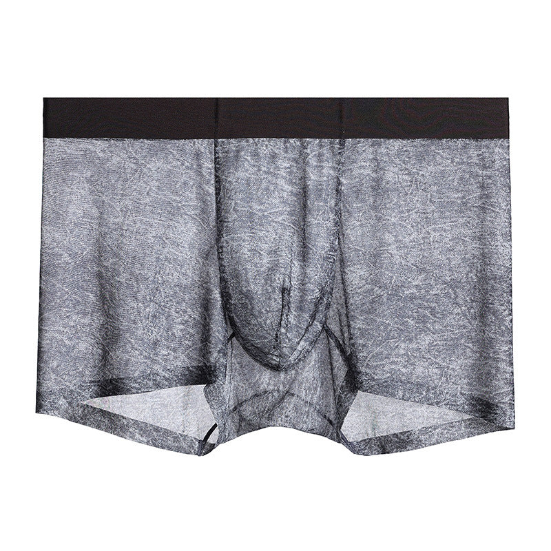 Vintage Wash Texture Sheer Mesh Starlight Boxer Briefs