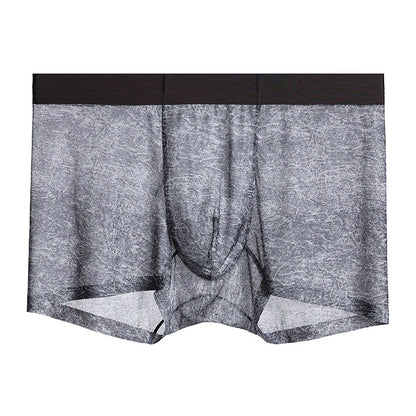 Vintage Wash Texture Sheer Mesh Starlight Boxer Briefs