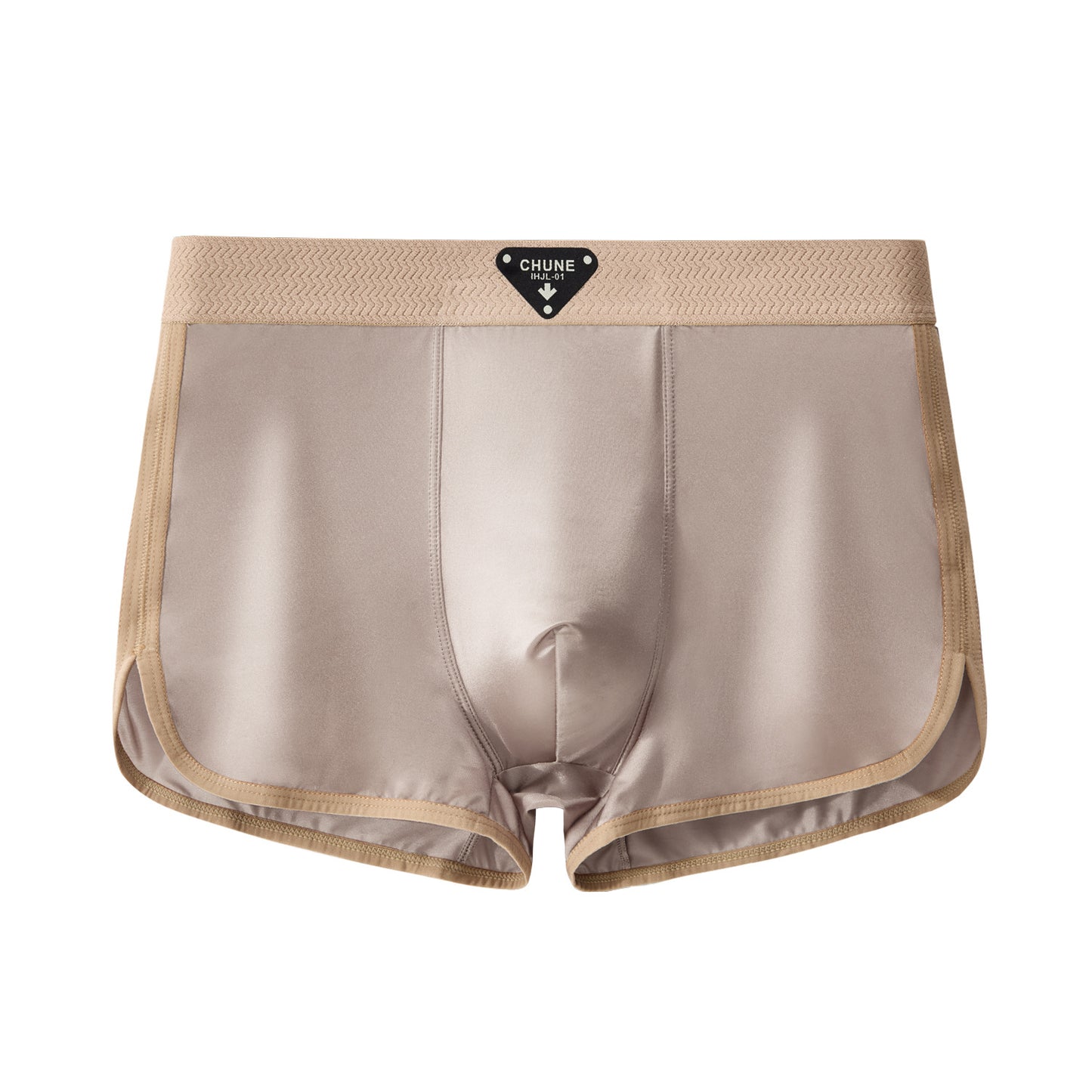 Braided belt Silky satin sports boxers