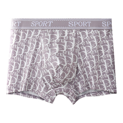 All-Over Repeating Letter Print Sport Waistband Boxer Briefs