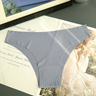 Thin Vertical Stripe Ice Silk Seamless One-Piece Low-Rise Briefs