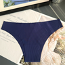 Thin Vertical Stripe Ice Silk Seamless One-Piece Low-Rise Briefs