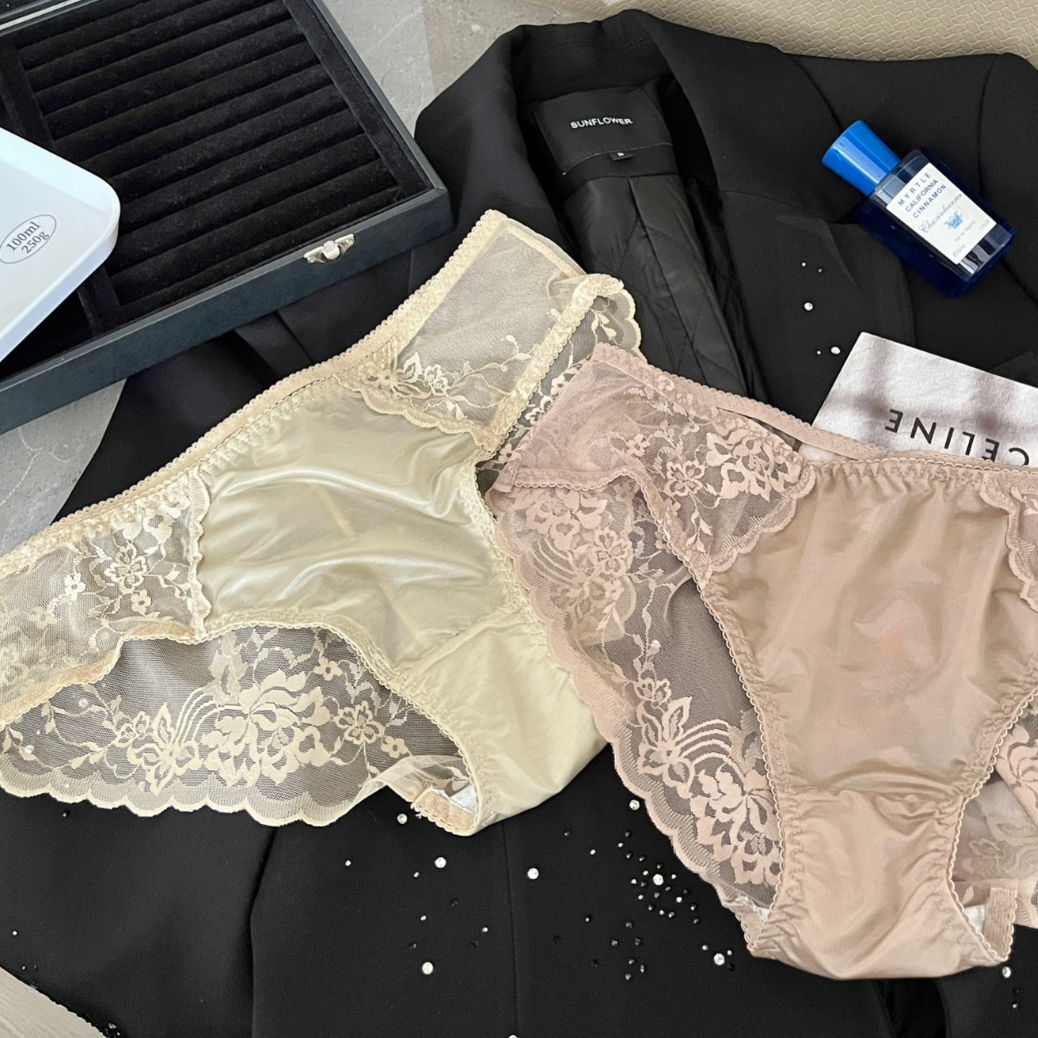 ZD Floral Silk Charmeuse Panty  (4 Packs)