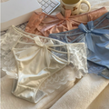 QS Sexy Satin Transparent Hollow Lace Panties (3 Packs)