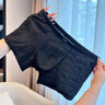 Fine Grid Texture Breathable Simple Wide Waist Boxer Briefs