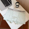 Floral Lace Jacquard Letter Rib Waist Boxer Briefs