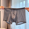 Fine Grid Texture Breathable Simple Wide Waist Boxer Briefs