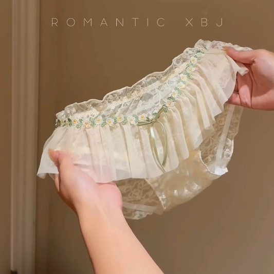 QS Ruffled Daisy Lace Panties (4 Packs)