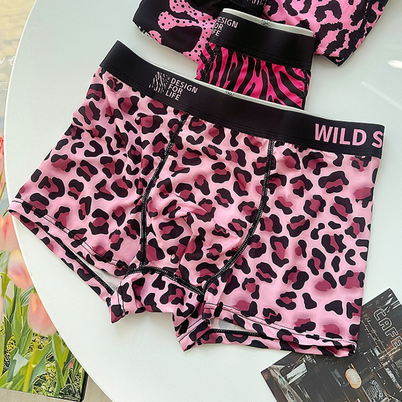 QS Pink Leopard Print Comfort Boxer Briefs