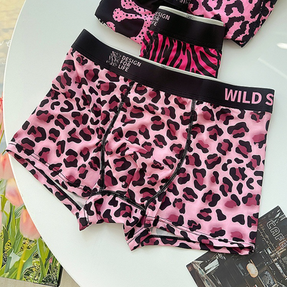 QS Pink Leopard Print Comfort Boxer Briefs