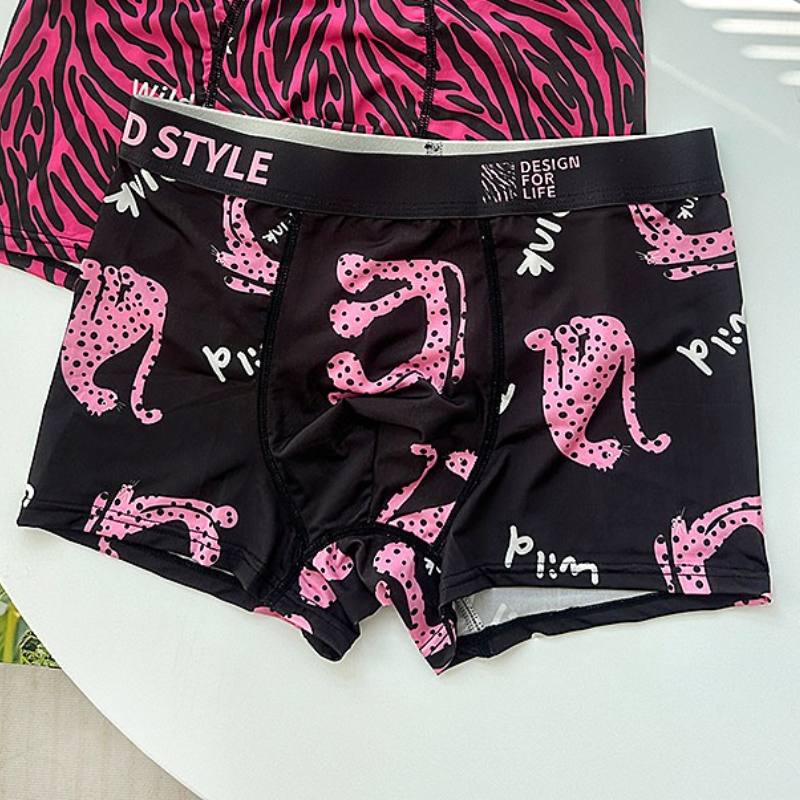 QS Pink Leopard Print Comfort Boxer Briefs