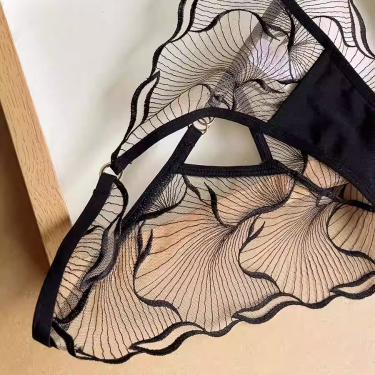 QS Transparent Leaf Lace Panties (4 Packs)