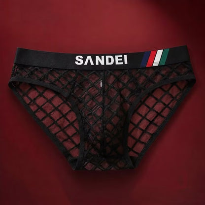 ZD【Limited Time Offer 】Grid Lace Wide Waistband Sporty Comfort Men's Underwear