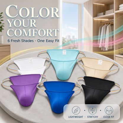 Multicolor Thin Ribbon Waist Ultra Sheer Low Rise Men's Briefs