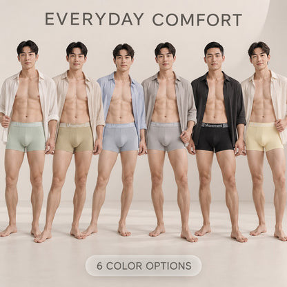 Hidden Rhombus Jacquard Letter Rib Waist Ice Silk Boxer Briefs
