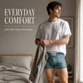 Mesh Panel Satin Texture Wide Waist Boxer Briefs