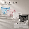 Thin Vertical Texture Stretch Breathable Low-Rise Men's Briefs